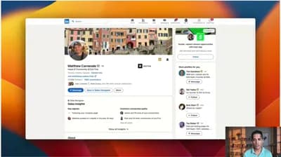 LinkedIn workflows with SalesNav DMs preview