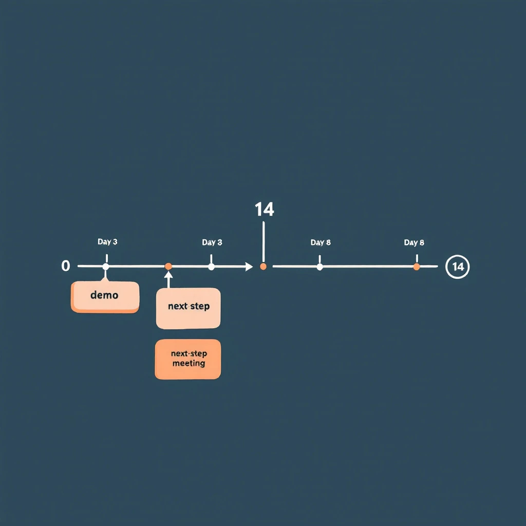 14-day post-demo window — daily AE workflow that keeps deals moving from demo to next-step before they go quiet