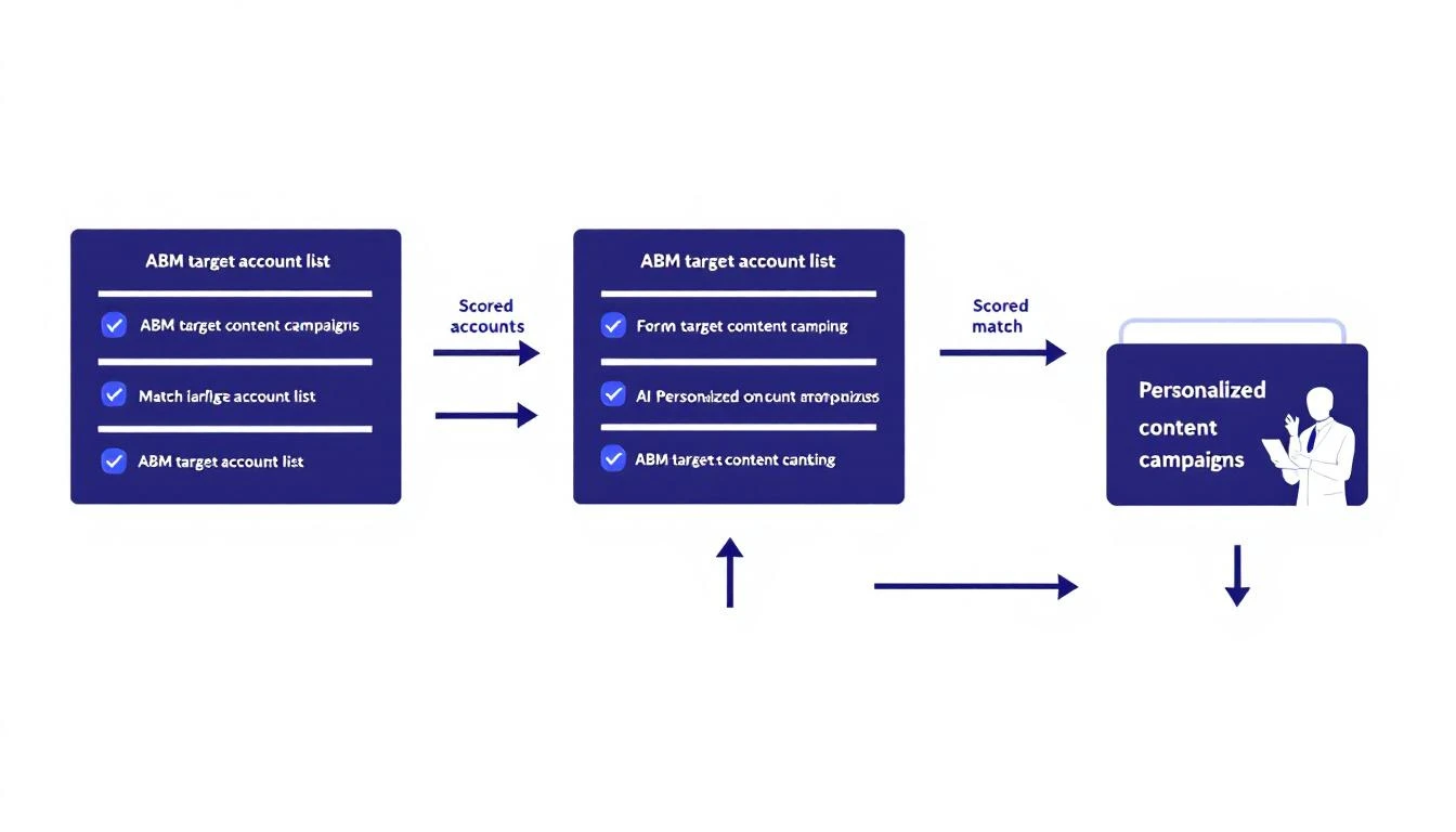 AI scoring target accounts and matching them to personalized content campaigns