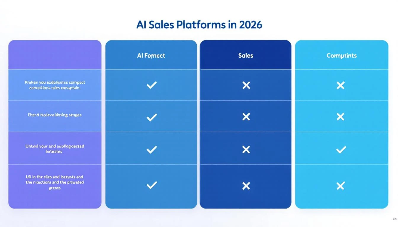 AI Sales Platform Comparison 2026 โ 10 platforms evaluated across 8 capabilities
