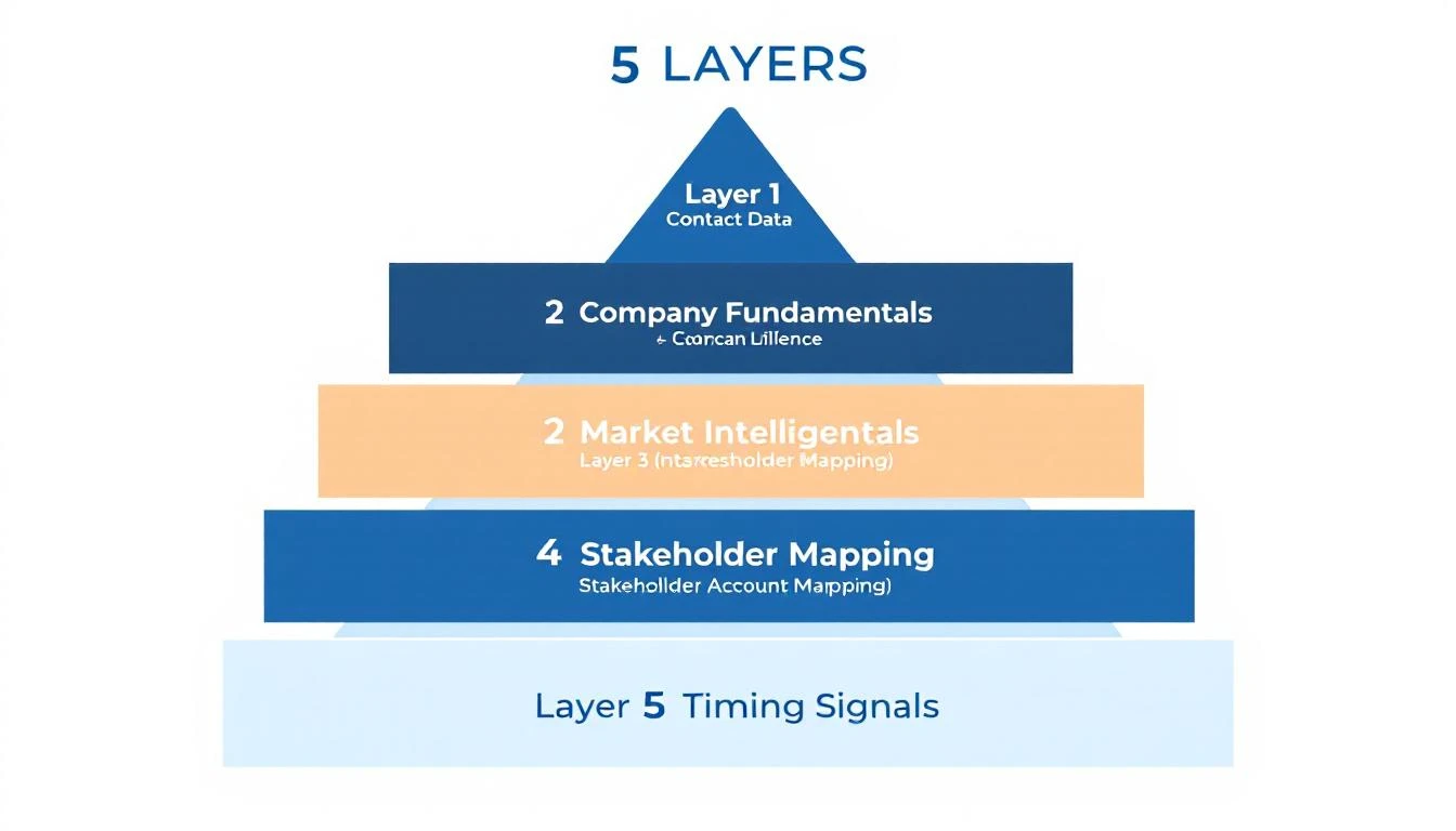 Five layers of account intelligence from contact data to timing signals
