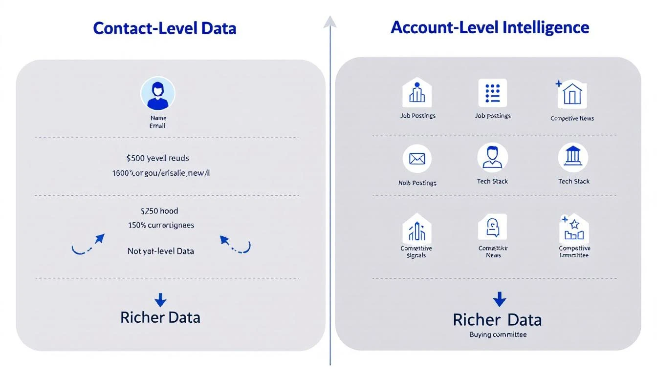 Contact-level data vs account-level intelligence comparison