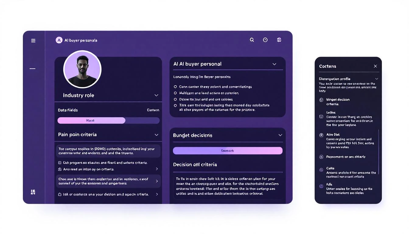 AI-generated buyer persona profile card