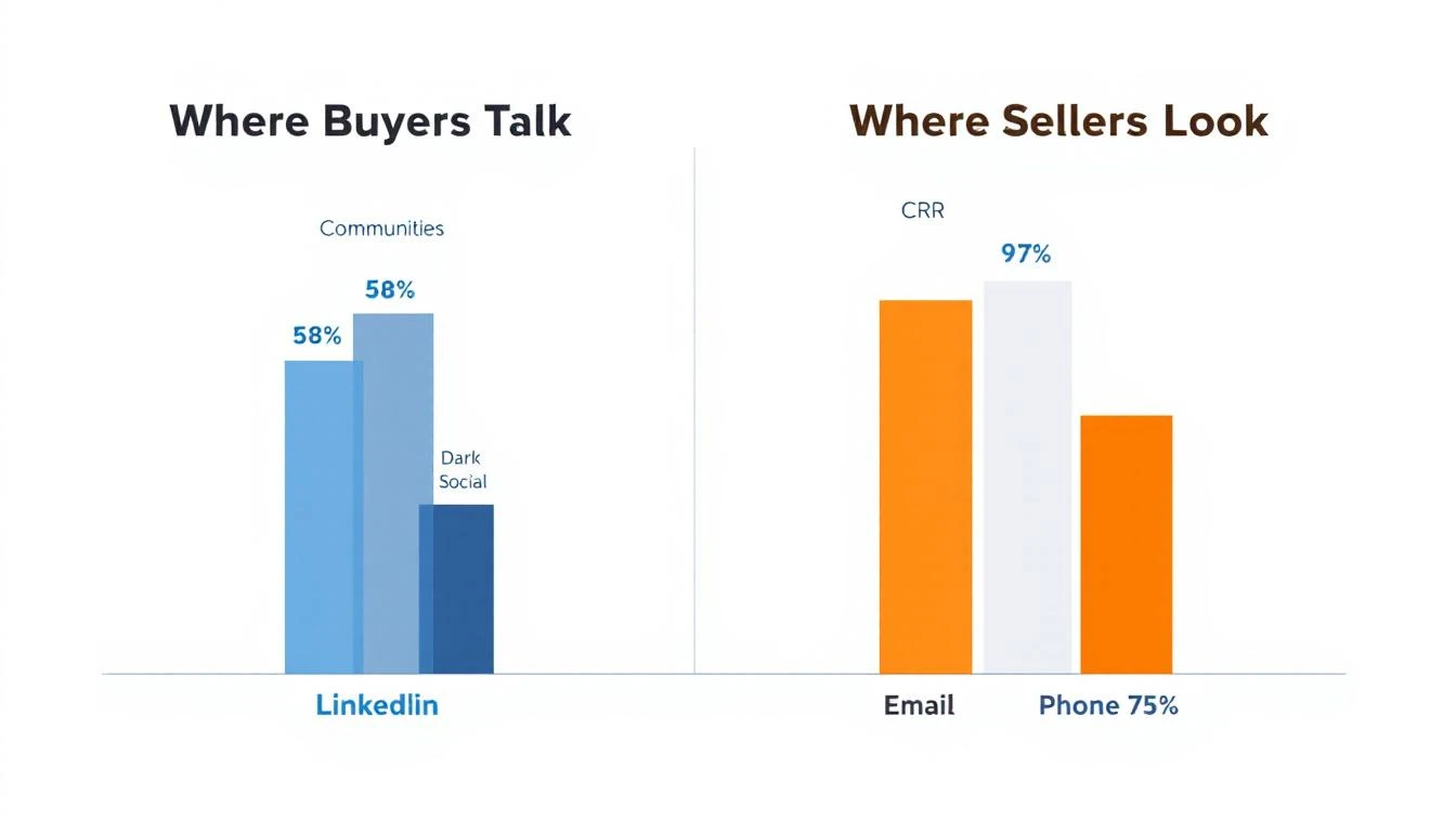 The gap between where buyers talk and where sellers look