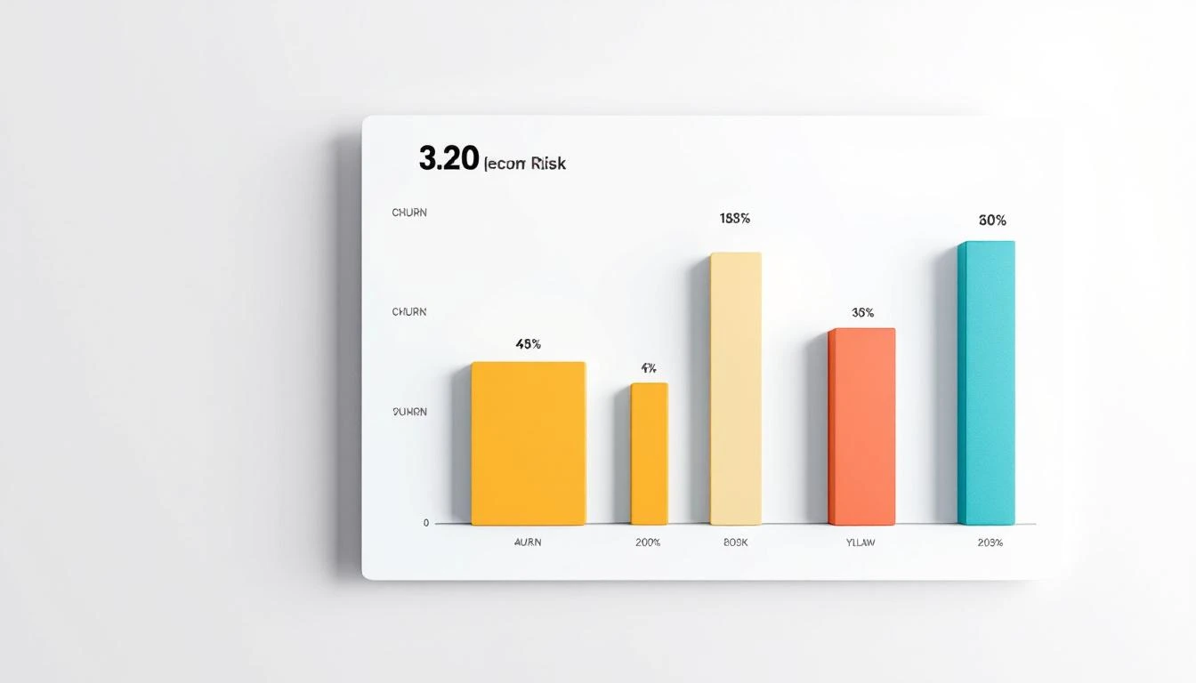 Customer health dashboard showing risk scores with red, yellow, and green indicators