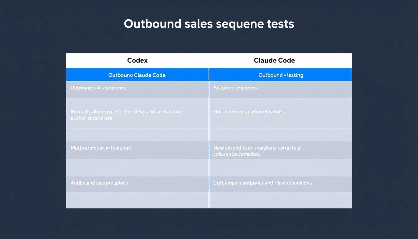 Comparison of Codex vs Claude Code for outbound sequence testing