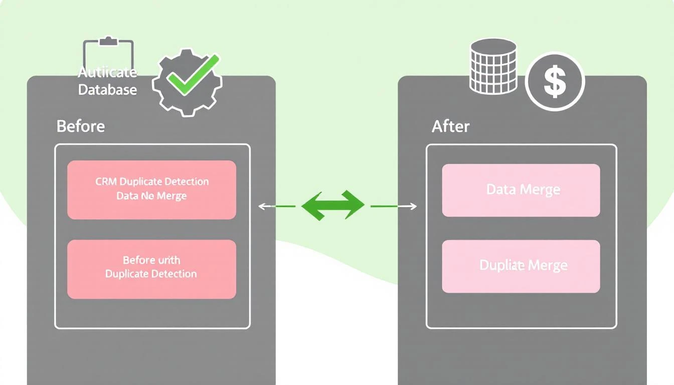 CRM duplicate detection and data merge workflow