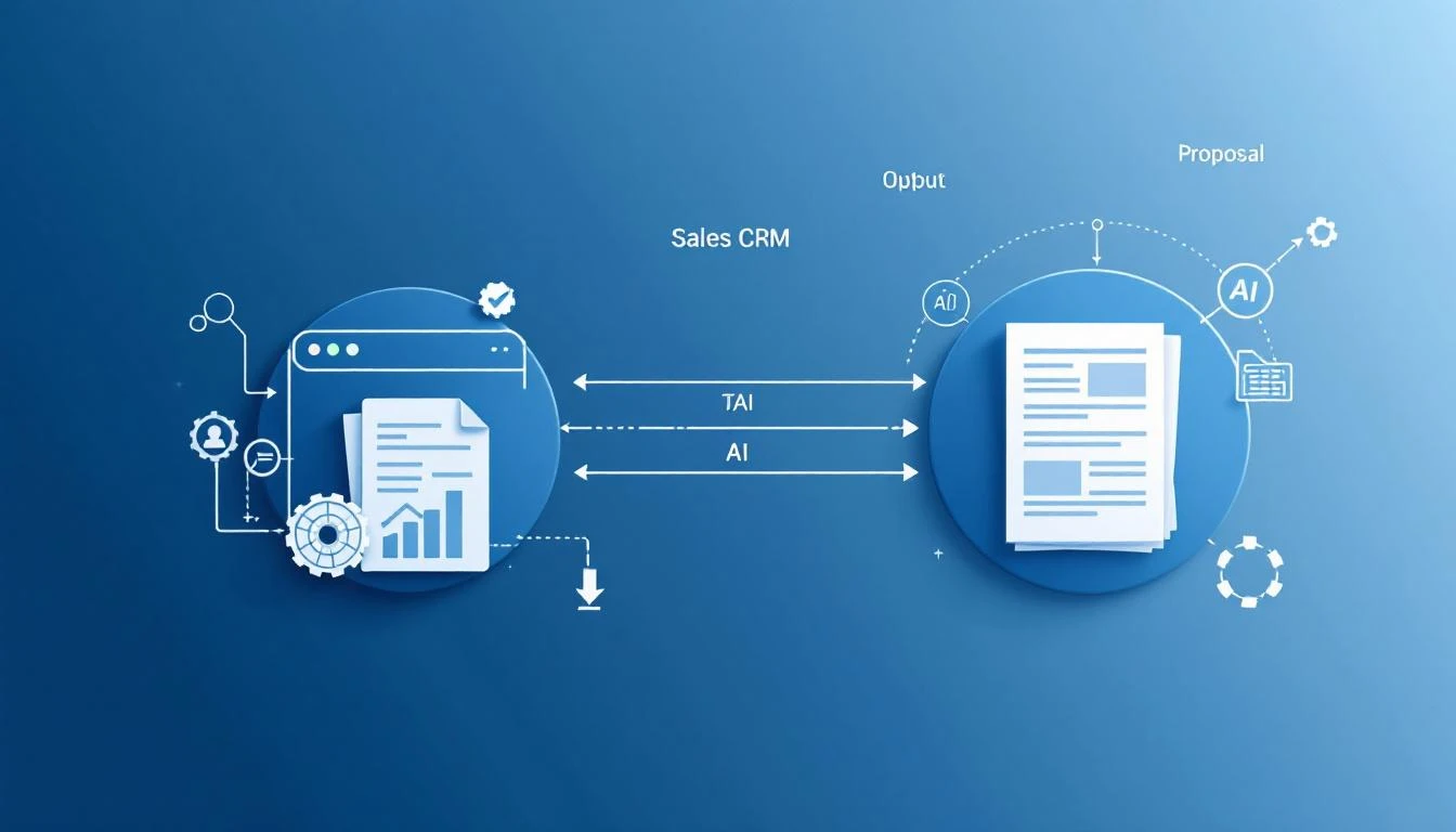 CRM data flowing into AI proposal output