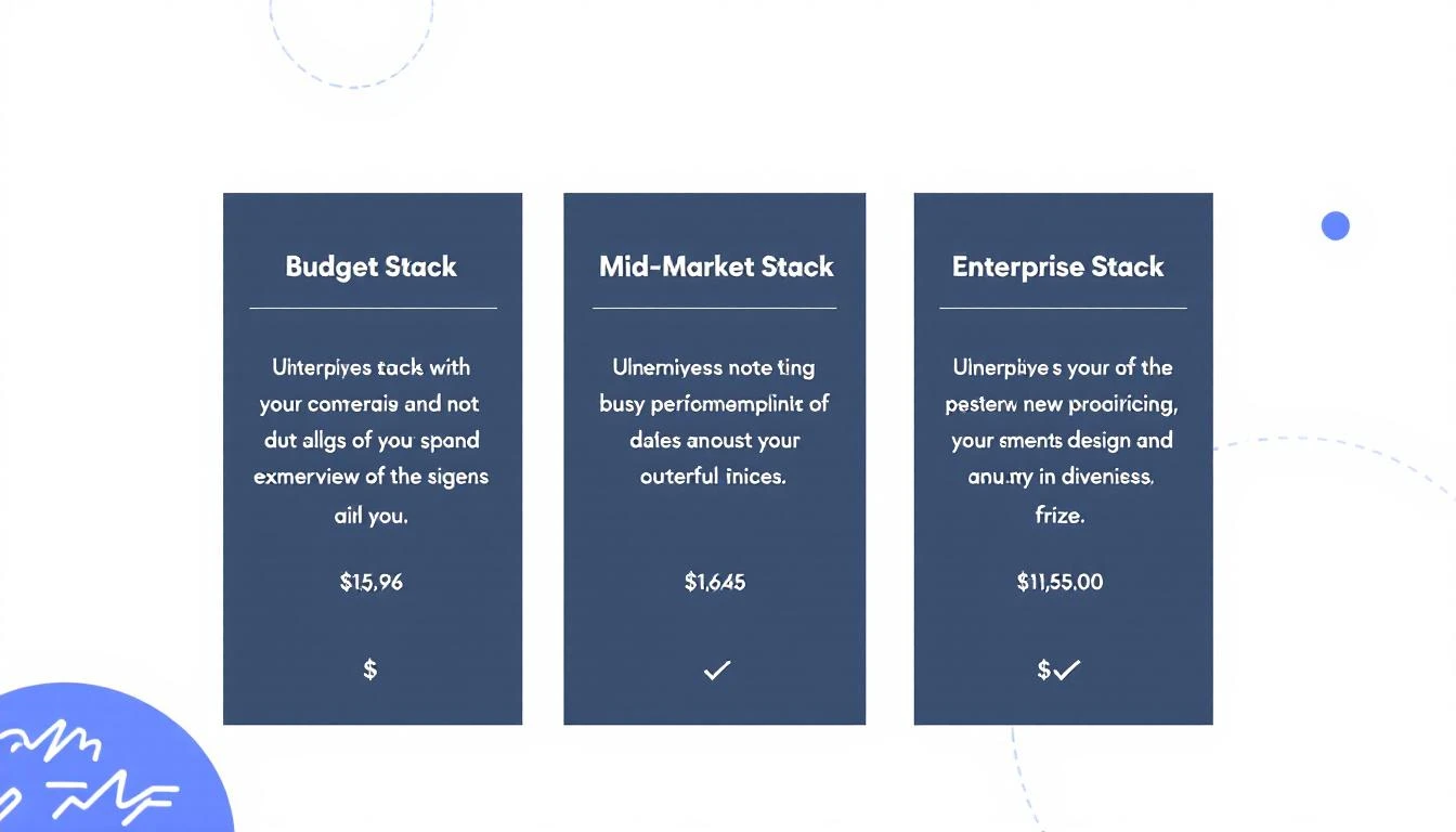 GTM stack tier comparison โ Budget vs Mid-Market vs Enterprise