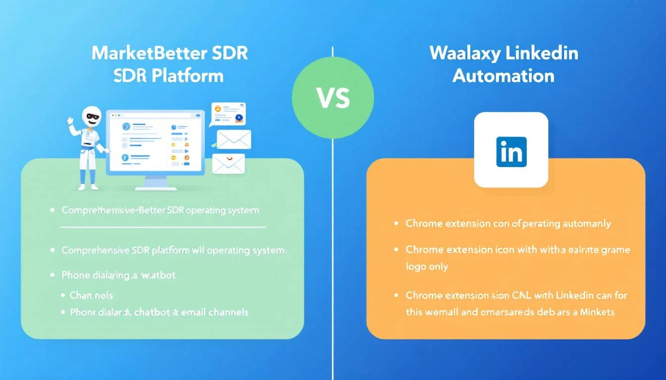 MarketBetter vs Waalaxy comparison โ full SDR platform vs LinkedIn automation Chrome extension
