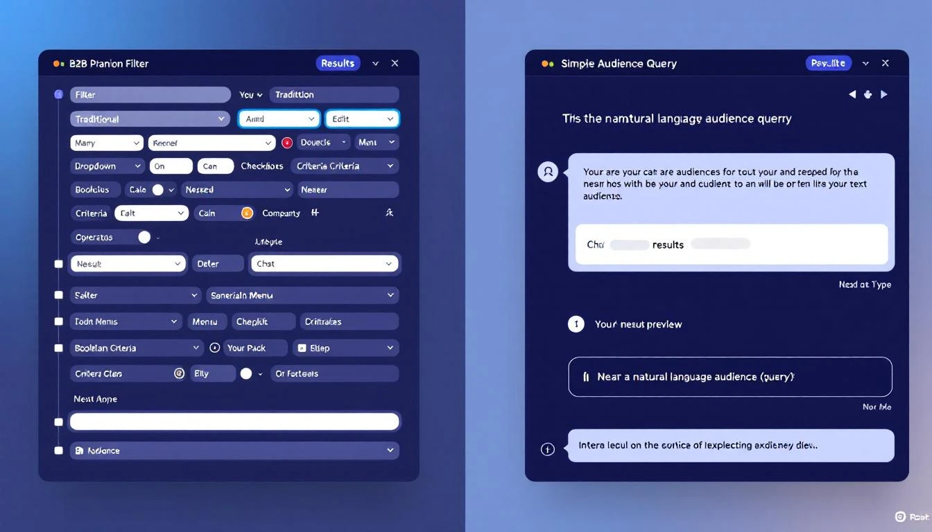AI chat audience builder vs traditional filter-based prospecting