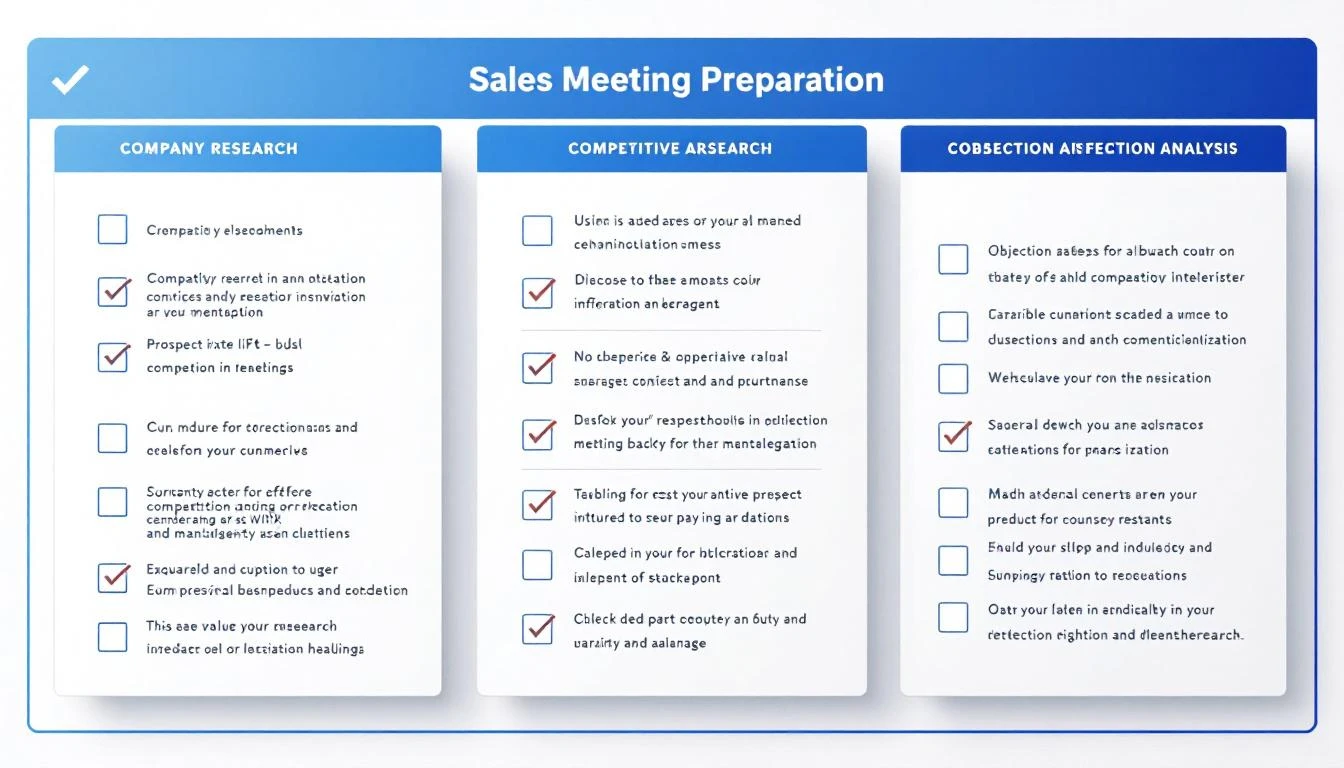 Meeting preparation checklist