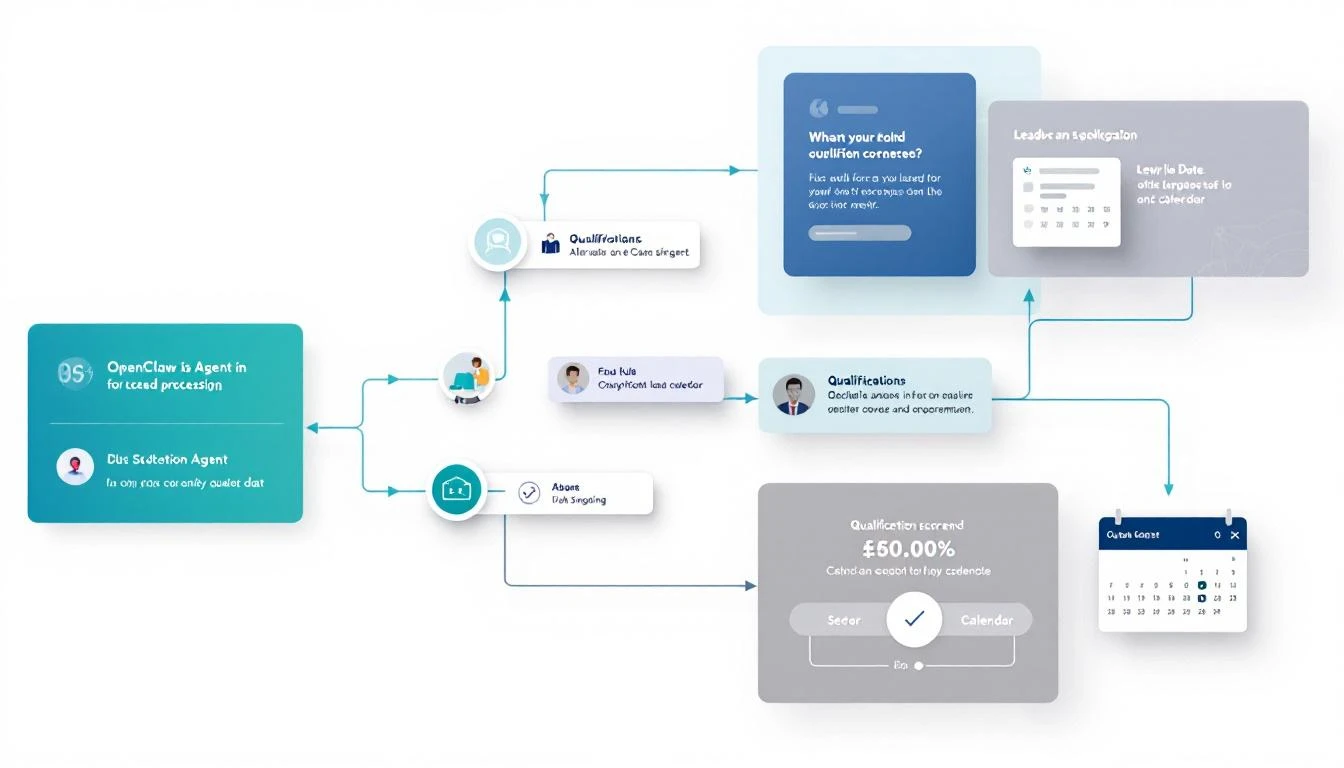 OpenClaw agent processing lead qualification with scoring