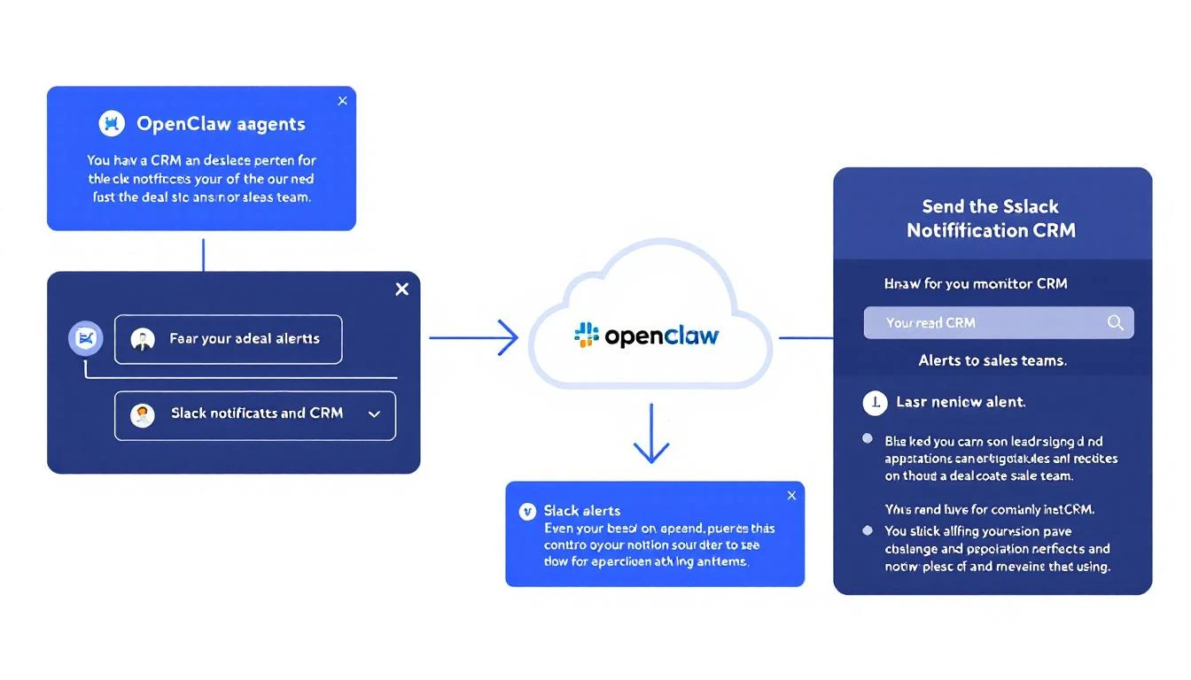 OpenClaw agent monitoring CRM and sending Slack notifications