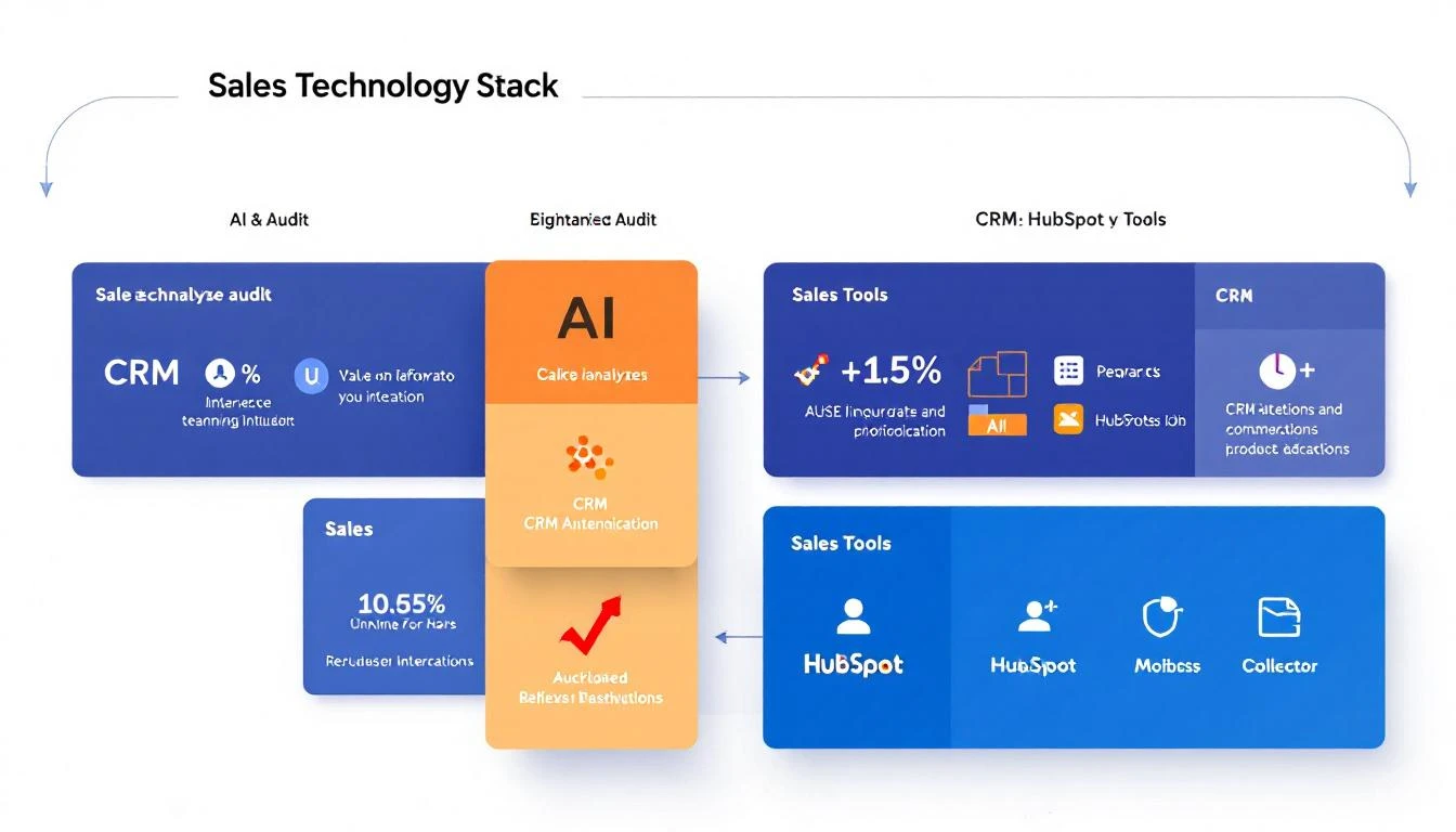 Sales tech stack audit workflow diagram