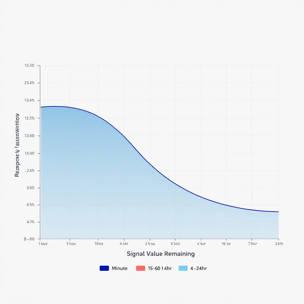 Signal decay curve — how fast a B2B buying signal loses value across the first 72 hours