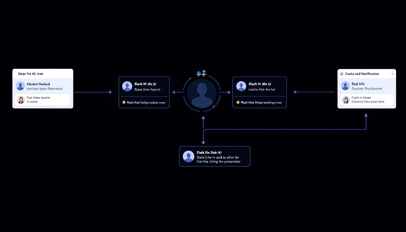 Slack channel with real-time sales deal alerts from AI agent