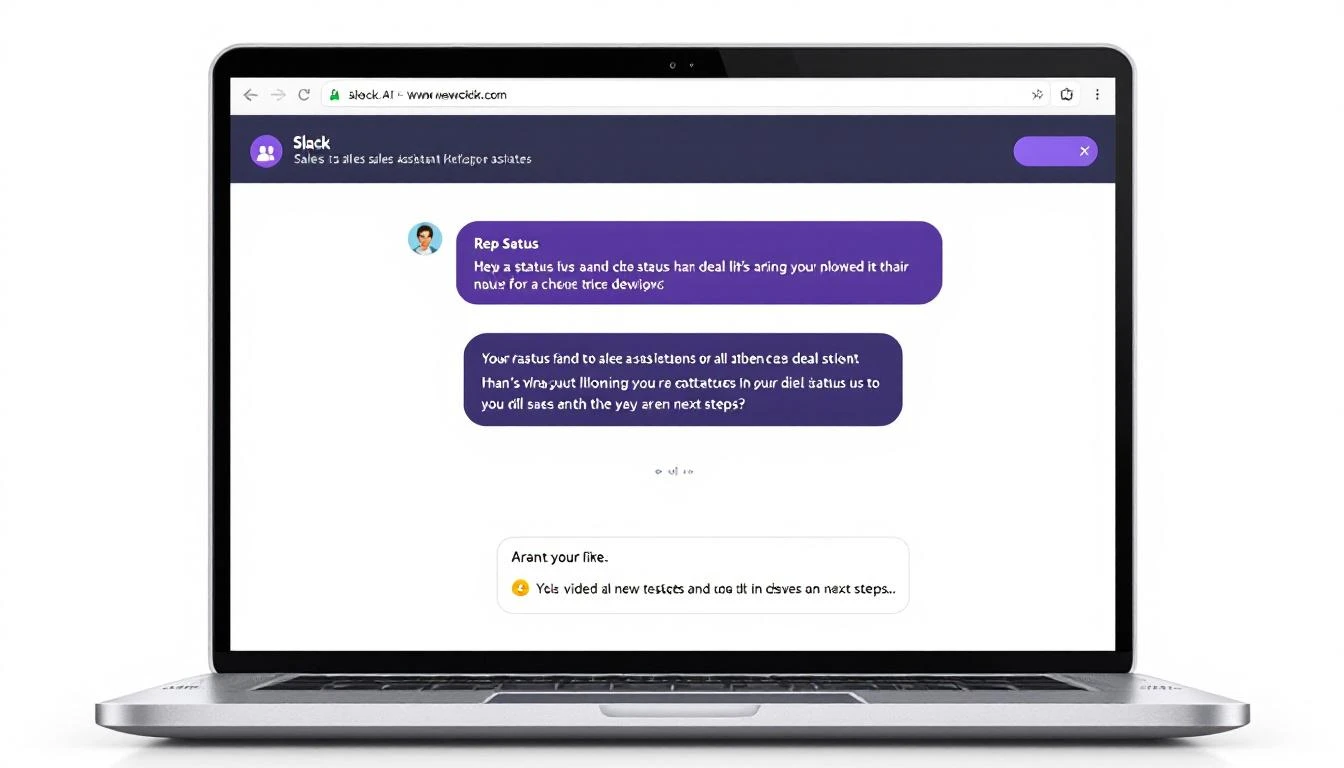 Slack sales assistant conversation example