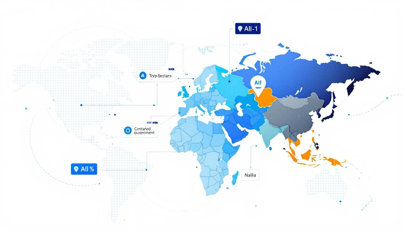 AI territory planning diagram showing account analysis and automatic assignment